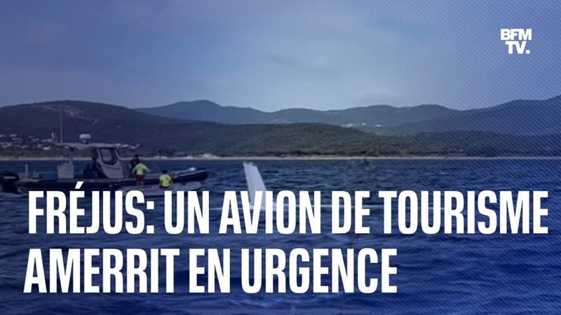 Un avion de tourisme amerrit en urgence au large de Fréjus: les images du sauvetage des passagers