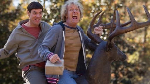 Jim Carrey et Jeff Daniels, dans Dumber & Dumber De