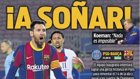 La Une du quotidien Sport ce mercredi