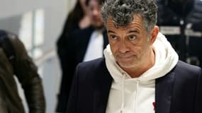 Stéphane Plaza, au tribunal de Paris où il a été condamné à 12 mois de prison avec sursis pour violences sur une ancienne compagne, le 18 février 2025