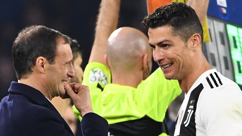 Massimiliano Allegri et Cristiano Ronaldo, le 3 mars 2019