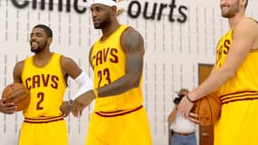 Kyrie Irving, LeBron James et Kevin Love