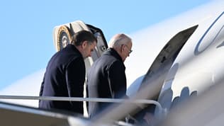 Hunter Biden et son père Joe Biden à New Castle (Delaware) le 4 février 2023.