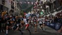 Des coureurs au départ de l'Ultra-Trail du Mont-Blanc, à Chamonix le 26 août 2022