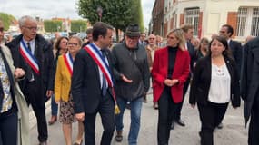 Pour sa première visite en tant que ministre de la Transition écologique, Agnès Pannier-Runacher s'est rendue à Arques auprès des sinistrés d'inondations.