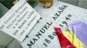 La tombe de Manuel Azana, où un flash code a été déposé.