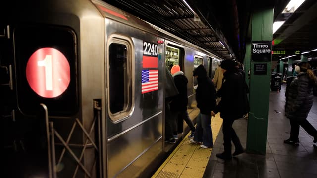 Dans le métro new-yorkais, le 27 janvier 2015.