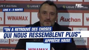Lens 4-0 Nantes : "On a retrouvé des choses qui nous ressemblent plus", apprécie Haise