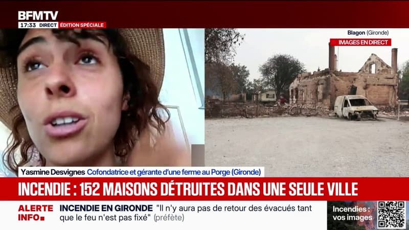 "On a dû déménager plusieurs fois": l'émotion de Yasmine, gérante d'une ferme au Porge après l'incendie en Gironde