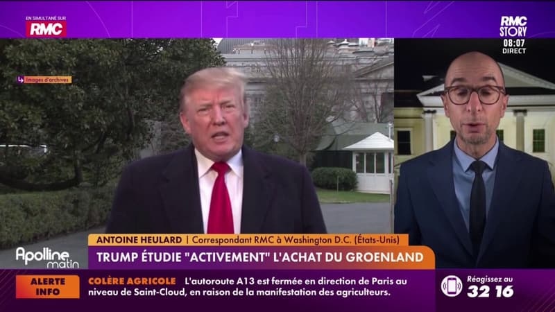 Trump étudie "activement" l'achat du Groenland