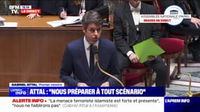 Menace terroriste: "Nous devons nous préparer à tout scénario" assure Gabriel Attal