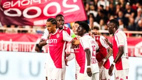 Les joueurs de Monaco face à l'OL, le 10 mai 2025.