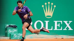 Jo-Wilfried Tsonga lors de sa dernière participation au Masters de Monte-Carlo, le 16 avril 2019 