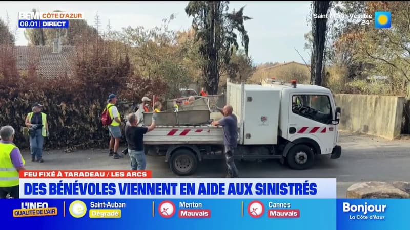 Après l'incendie de Taradeau/Les Arcs, près de 150 bénévoles viennent en aide aux sinistrés