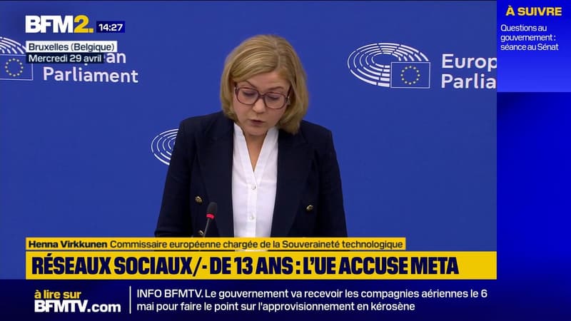 L'UE accuse Meta de "faire très peu" pour empêcher les mineurs de moins de 13 ans de s'inscrire sur ses plateformes Whatsapp, Facebook, Instagram