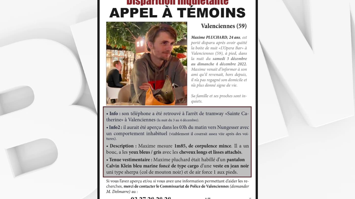 a search to find Maxime, who has been missing since last Saturday