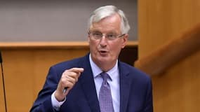 Le négociateur européen Michel Barnier au Parlement européen à Bruxelles le 17 juin 2020