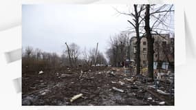 Photo montrant les dégâts des frappes russes sur la ville de Kharkiv, le 2 janvier 2024. Images du gouverneur militaire régional Oleg Sinegubov. Photo d'illustration