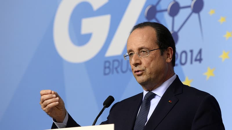 François Hollande au sommet du G7 à Bruxelles, le juin 2014.