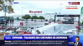 Inondations en Espagne: la crainte de retrouver de nombreux disparus dans le parking d'un supermarché