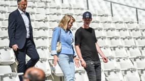 Kyril Louis-Dreyfus au côtés de sa mère Margarita au Stade Vélodrome en 2016