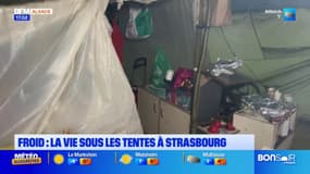 "On a peur et on a froid": par -4°C, la vie sous les tentes des réfugiés à Strasbourg
