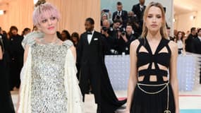 Marion Cotillard et Angèle au Met Gala, le 1er mai 2023 à New York