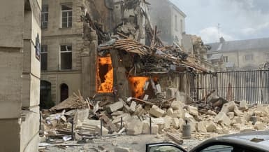 Un immeuble rue Saint-Jacques après une explosion le 21 juin 2023