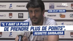Lyon 23-27 Toulon : "Il y avait la place de prendre plus de points", regrette Garbajosa