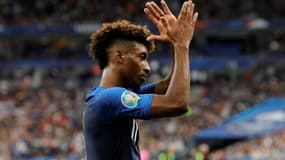 Kingsley Coman avec l'équipe de France, à Saint-Denis le 7 septembre 2019