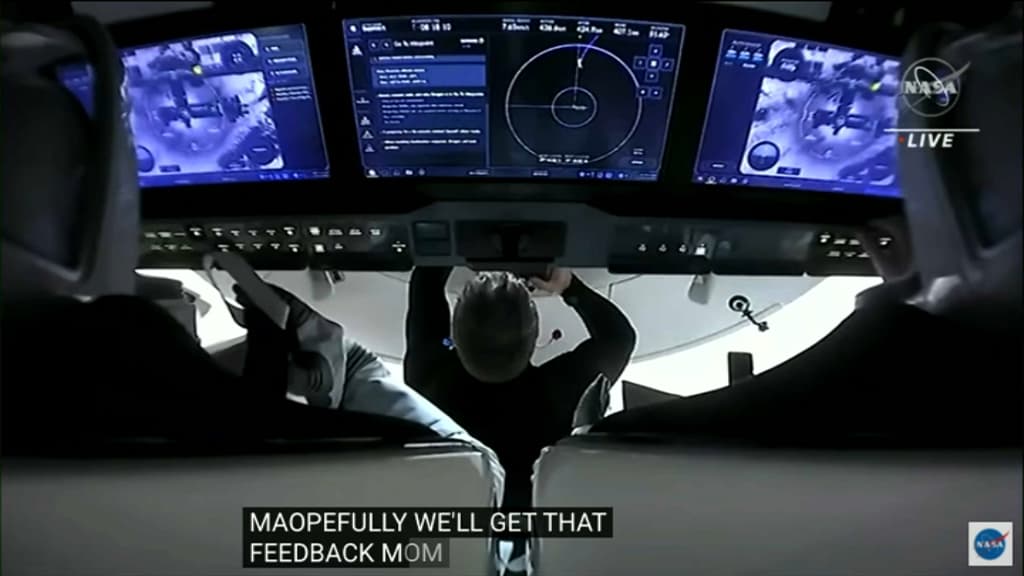 Thomas Pesquet prend des photos de l'ISS le 8 novembre 2021. 