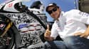 Jorge Lorenzo devant sa Yamaha spécialement décorée pour Laguna Seca