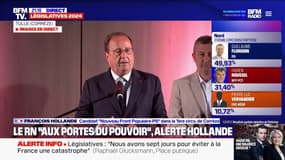 "Nous avons le devoir impérieux de faire en sorte que l'extrême droite ne parvienne pas à avoir une majorité", alerte François Hollande