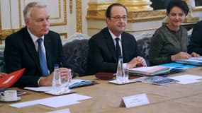 François Hollande, au conseil des ministres.