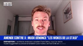 Pour Nicolas Conquer, Elon Musk est dans "la défense de la liberté d'expression" lorsqu'il parle de "commissaires woke de la Stasi de l'UE"