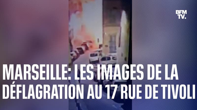 Marseille: les images de la déflagration au 17 rue de Tivoli (document BFMTV)