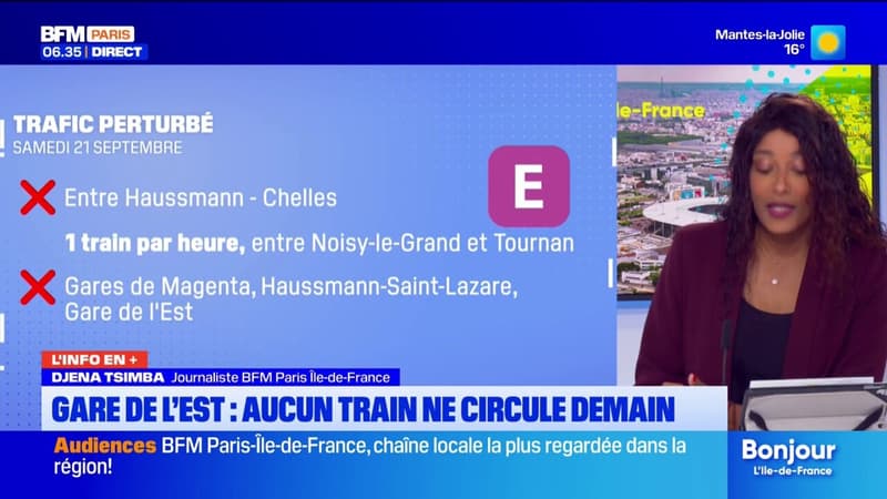 Aucun train ne circule en gare de l'Est ce samedi