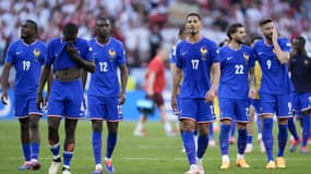 L'équipe de France après son nul face à la Pologne à l'Euro, le 25 juin 2024.