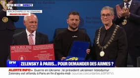 Images of the Charlemagne Prize awarded to Ukrainian President Volodymyr Zelensky