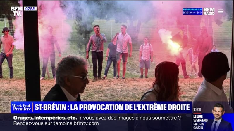 Saint-Brevin: des militants d'extrême droite rassemblés lors de l'élection de la nouvelle maire