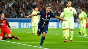 Marco Verratti face au Barça en 2014