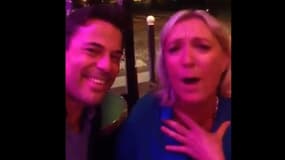 Marine Le Pen, en pleine interprétation de "Nicolas" de Sylvie Vartan.