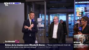 Laurent Berger est arrivé dans les locaux de BFMTV pour la soirée spéciale "Retraites: à quitte ou double"