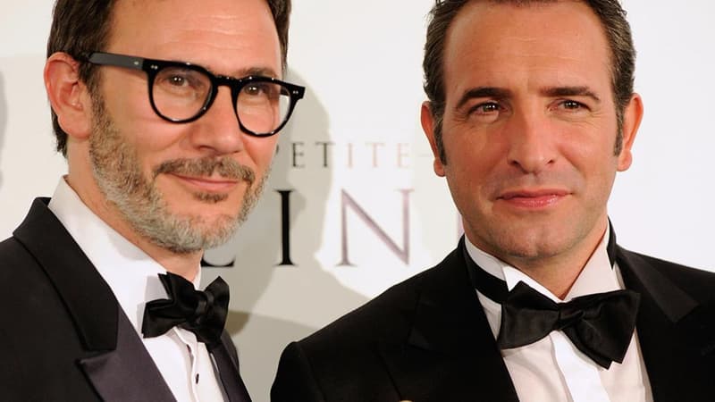 Michel Hazanavicius et Jean Dujardin aux Oscars en 2012, l'année du triomphe de "The Artist". 