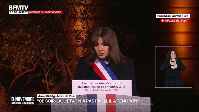 13-Novembre: "Le dimanche, spontanément les Parisiens ont envahi les rues, les places, les boulevards (...) comme une insurrection pacifique", affirme Anne Hidalgo