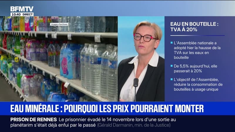 "On incite à stopper l'usage unique des bouteilles": Véronique Riotton, députée "Ensemble", évoque l'amendement visant à rehausser leur taux de TVA