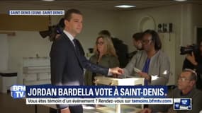 Européennes: Jordan Bardella a voté à Saint-Denis