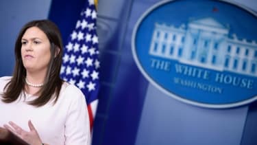 La porte-parole de l'exécutif américain Sarah Sanders à la Maison Blanche à Washington, le 2 juillet 2018