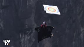 Ils réussissent à toucher des cibles à 200 km/h en wingsuit