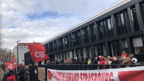 Grève Legrand à Strasbourg.